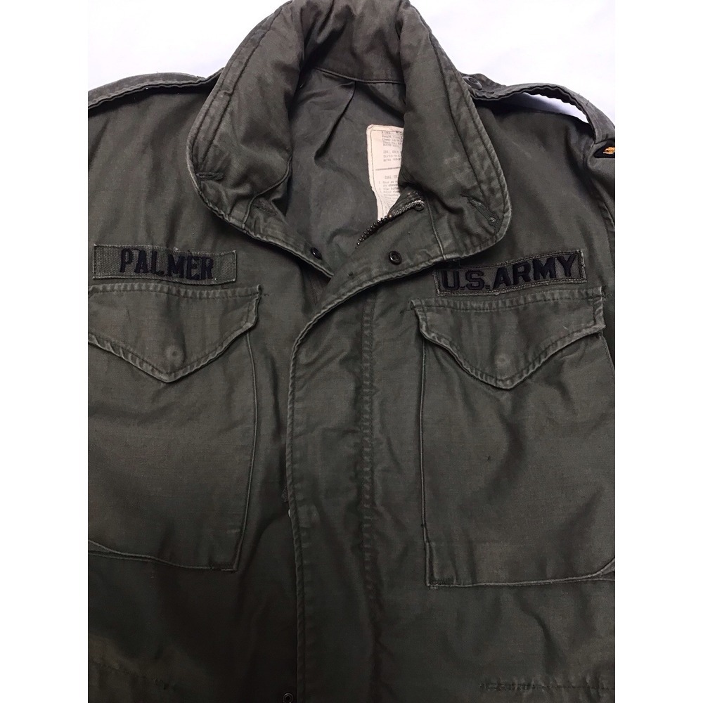 VTG US Army Field Jacket OG-107 Coat Cold Weather Military XS Short M65 USA 80's - Picture 7 of 10